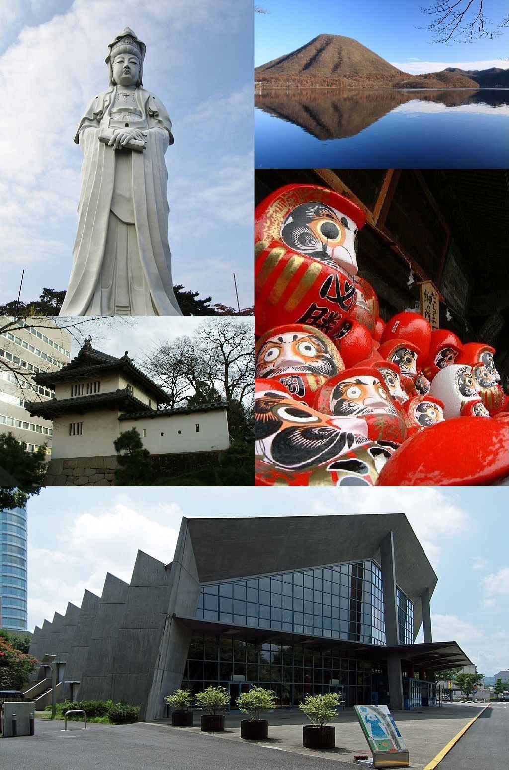 群馬県高崎市のモンタージュ画像。