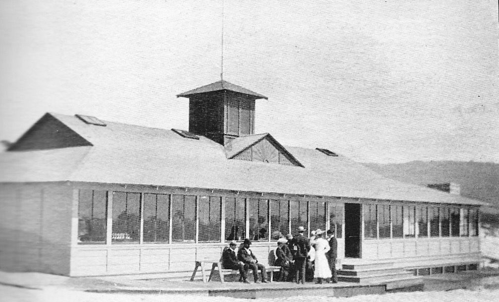 Picture of the Carmel Bath House above the beach at the foot of…