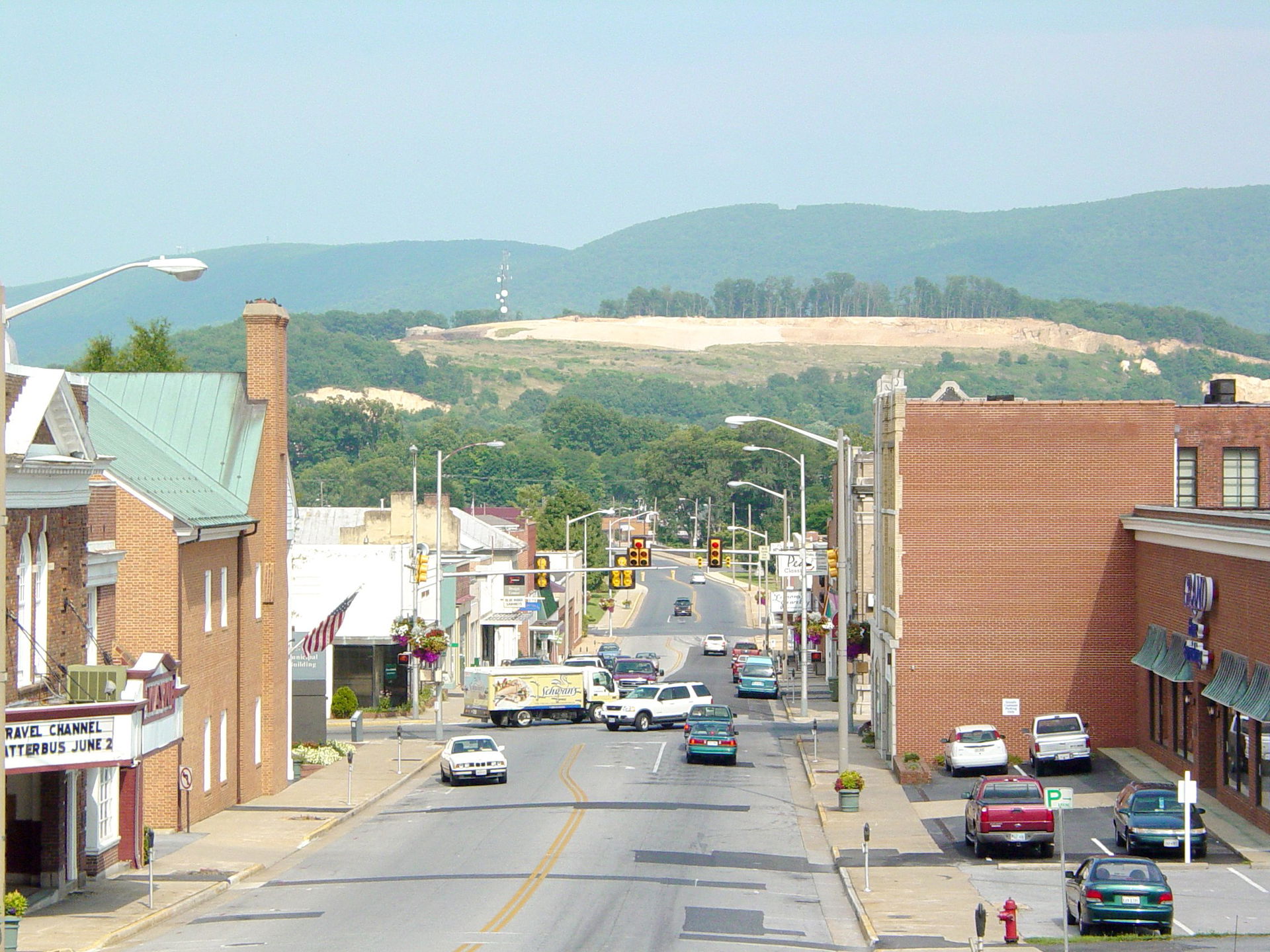 Downtown Waynesboro, Virginia showing Main Street, as well as t…