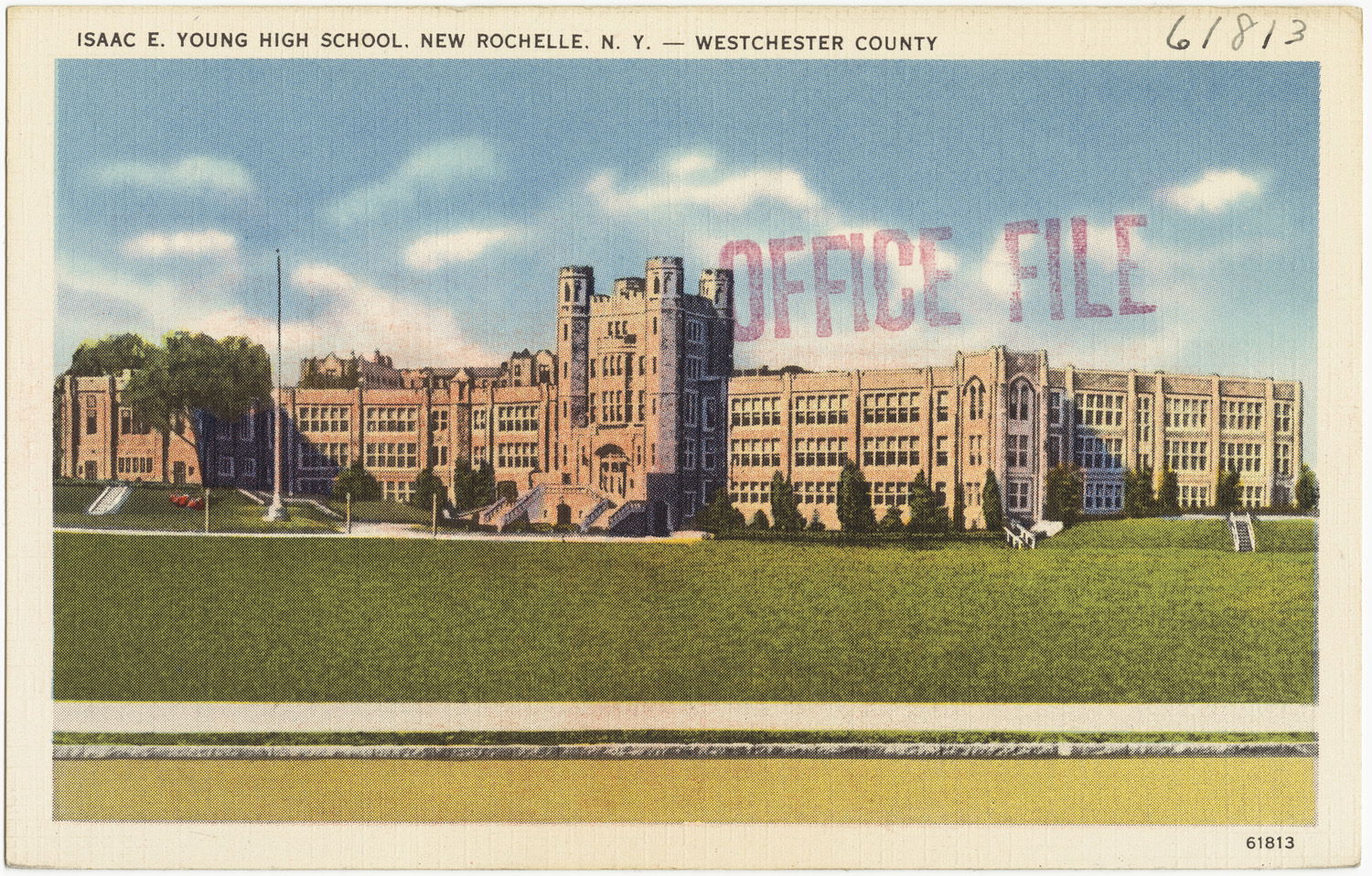 Postcard from the Boston Public Library depicting Isaac E. Youn…