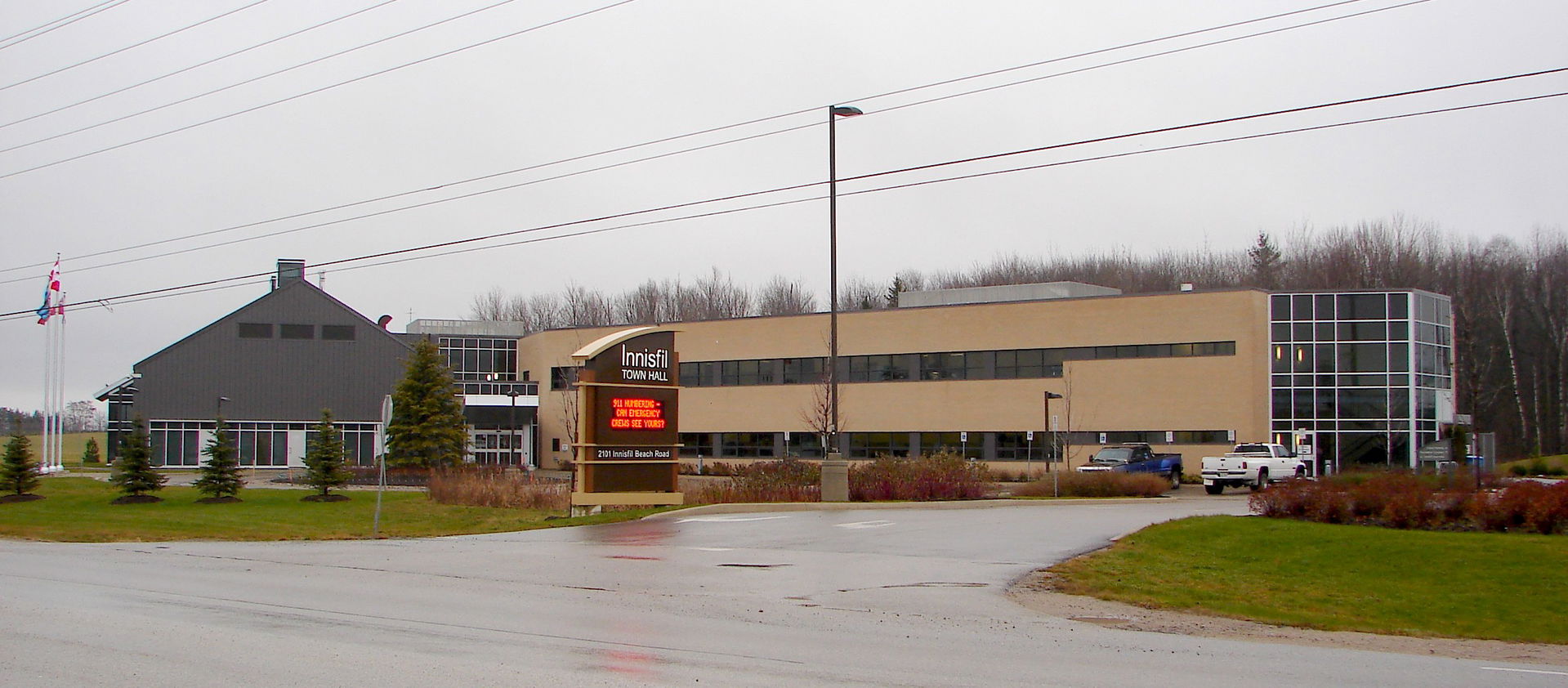 Town hall of Innisfil in Barclay, Ontario, Canada