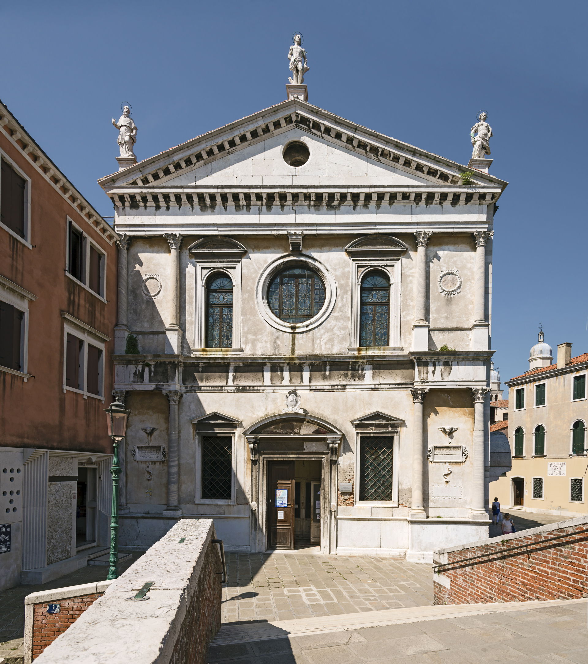 Church of San Sebastiano Venice. Facade by Antonio Abbondi.