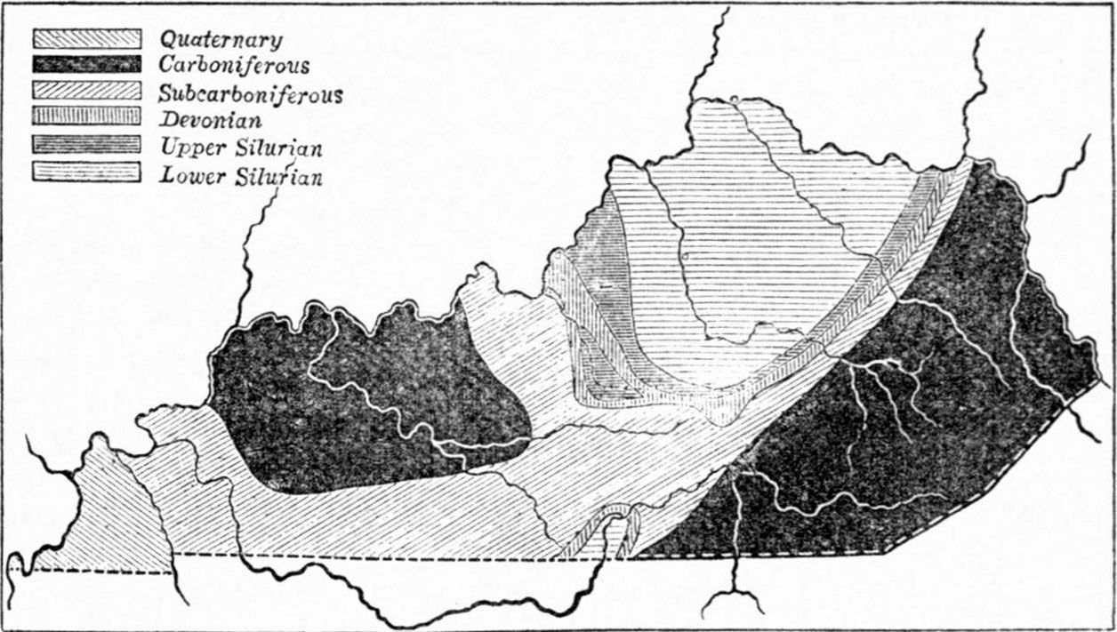 Geological map of Kentucky.