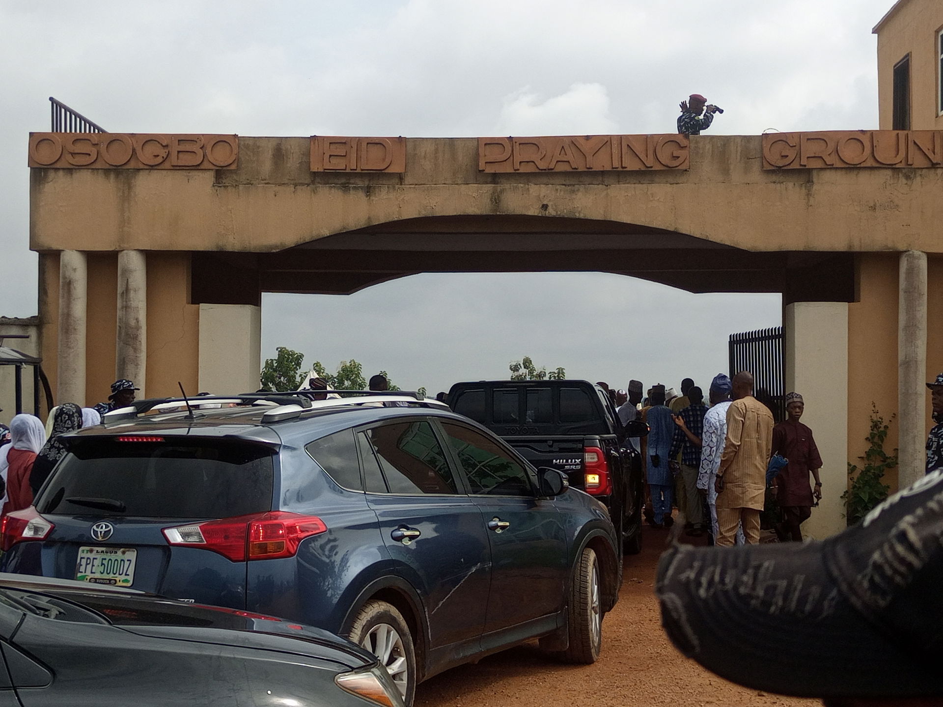 The entrance of osogbo central eid prayer ground