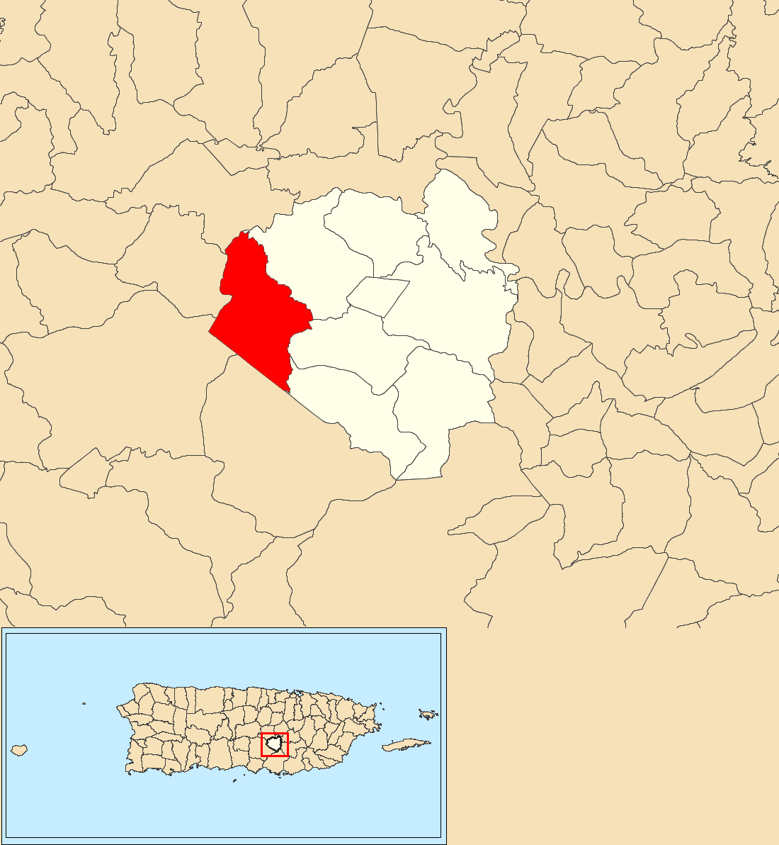 Asomante, Aibonito, Puerto Rico locator map