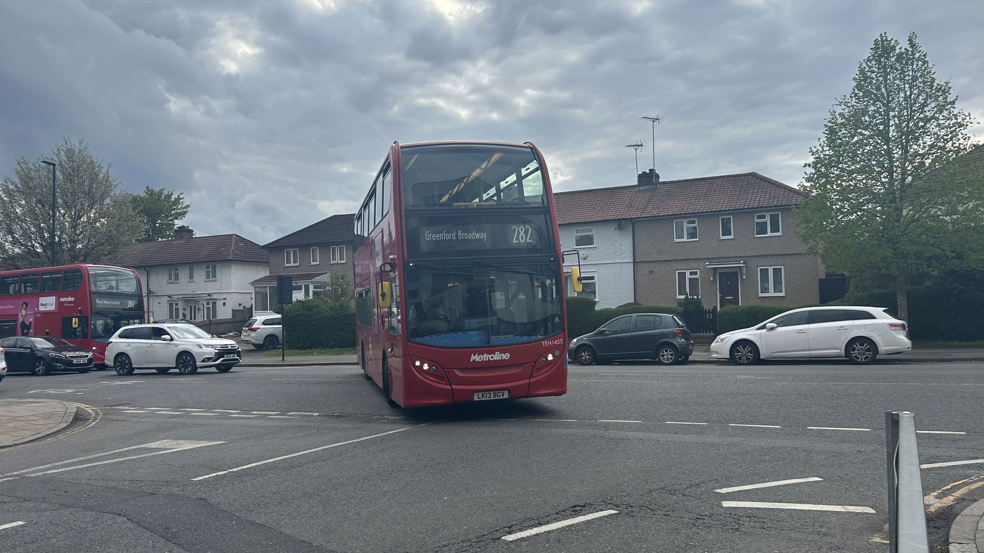 TEH1453 can be seen outside Greenford Depot, Not in Service aft…