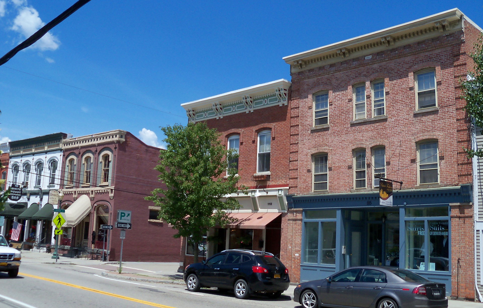 Buildings in downtown Fishkill, New York, USA.