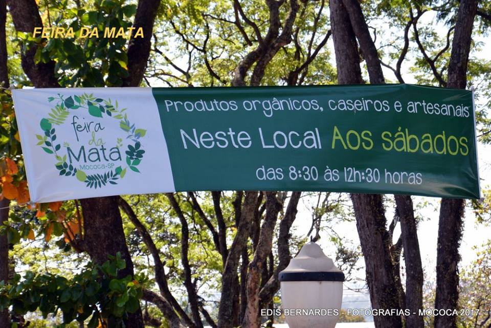 Banner da feira na praça Pacífico da Costa Lima.
