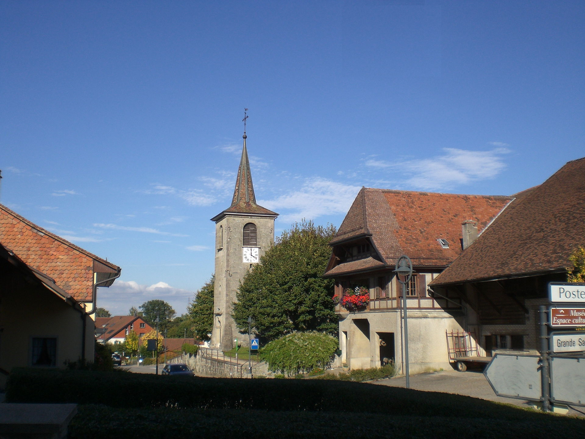 Mixed church of St-Germain of Assens, canton of Vaud, Switzerla…