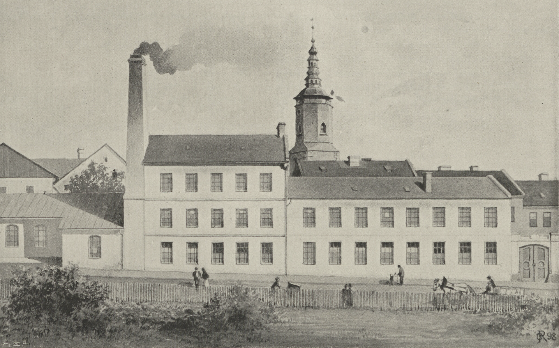 Weaving factory of Mathias Salcher Comp. in Bílovec (Wagstadt, …