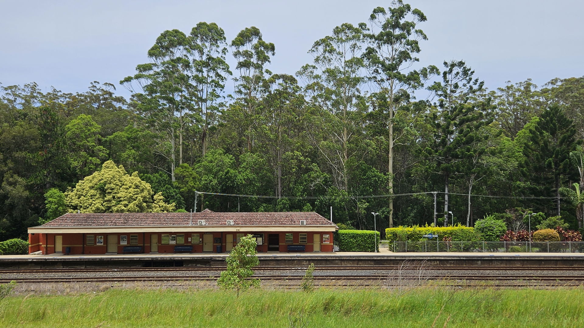 View of Nambucca Railway station from the west across the track…