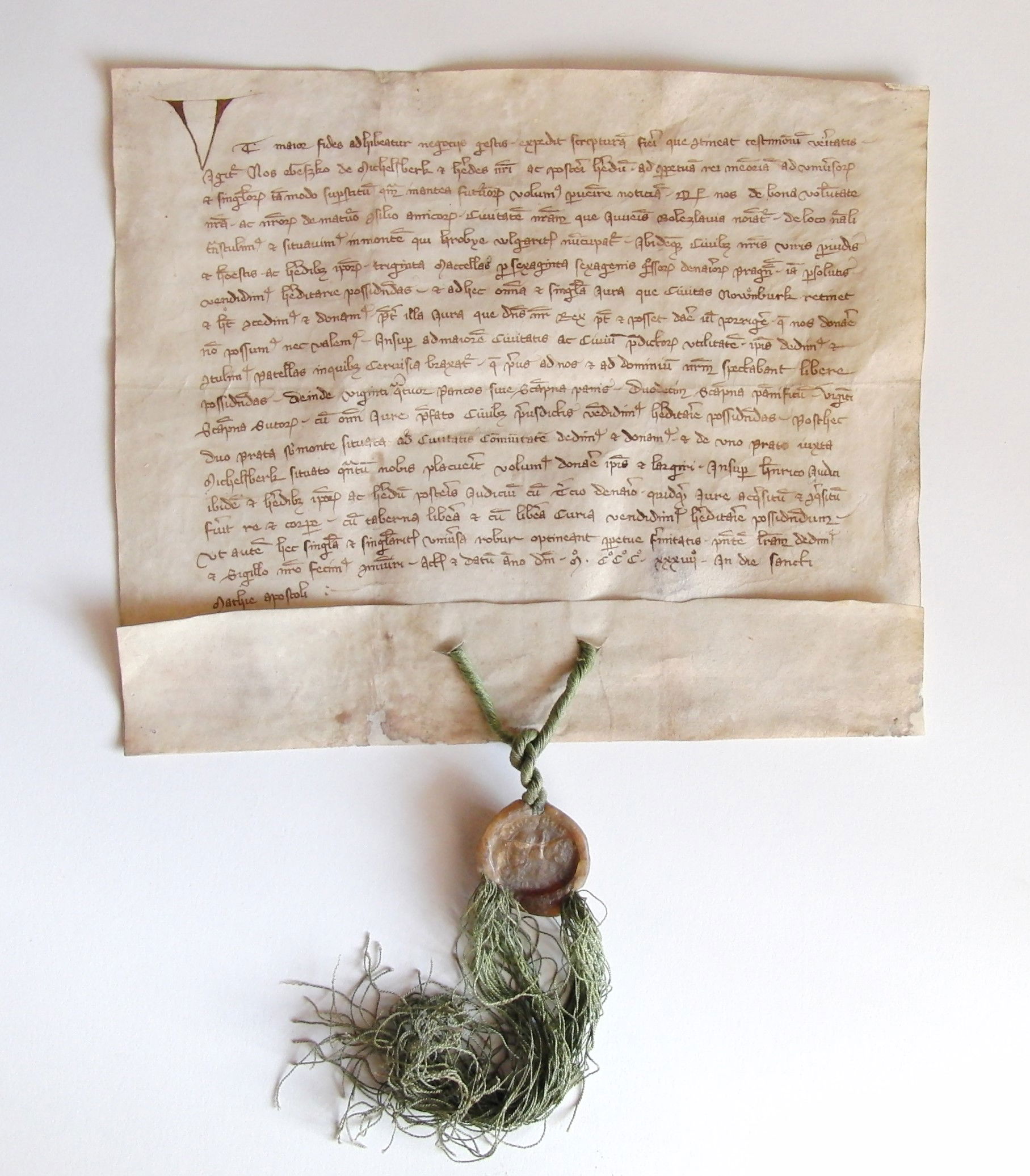 The founding charter of the town of Mladá Boleslav from 1334