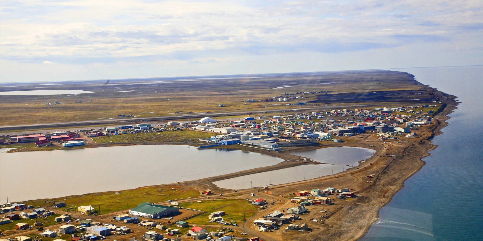 Aerial photo of Barrow, Alaska