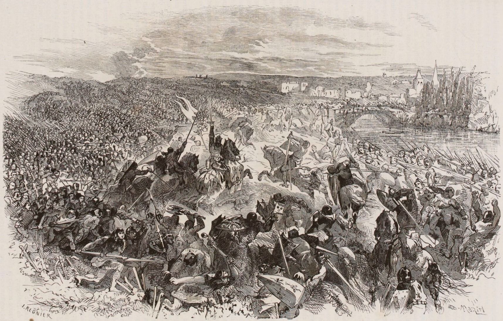 Philip Augustus falling into a trap near bridge of Gisors sur l…