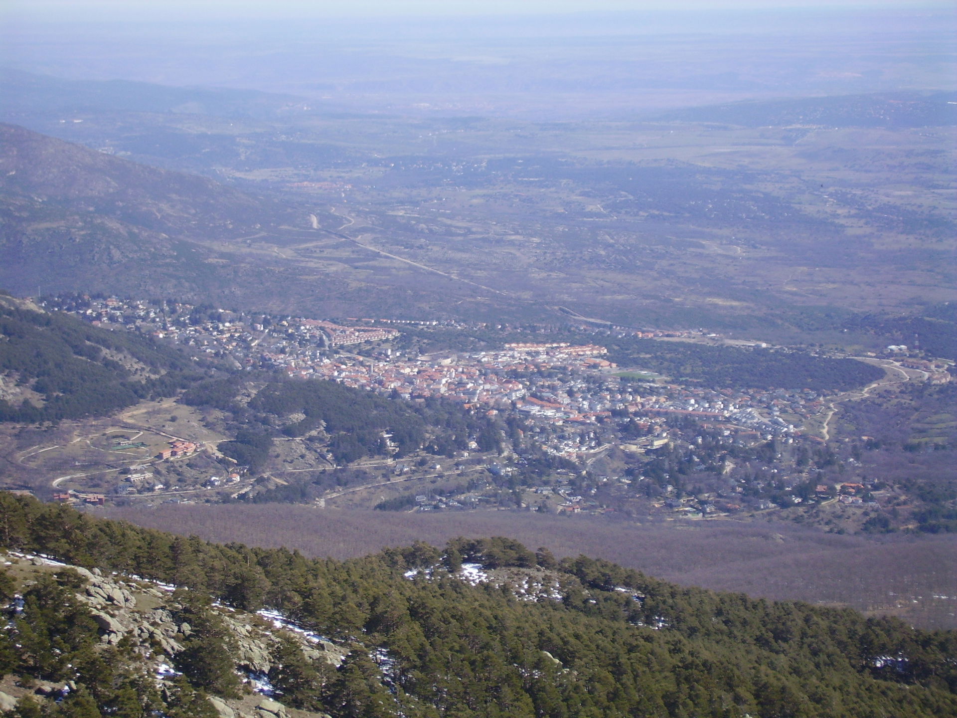 View of Miraflores de la Sierra, Madrid; from La Najarra.