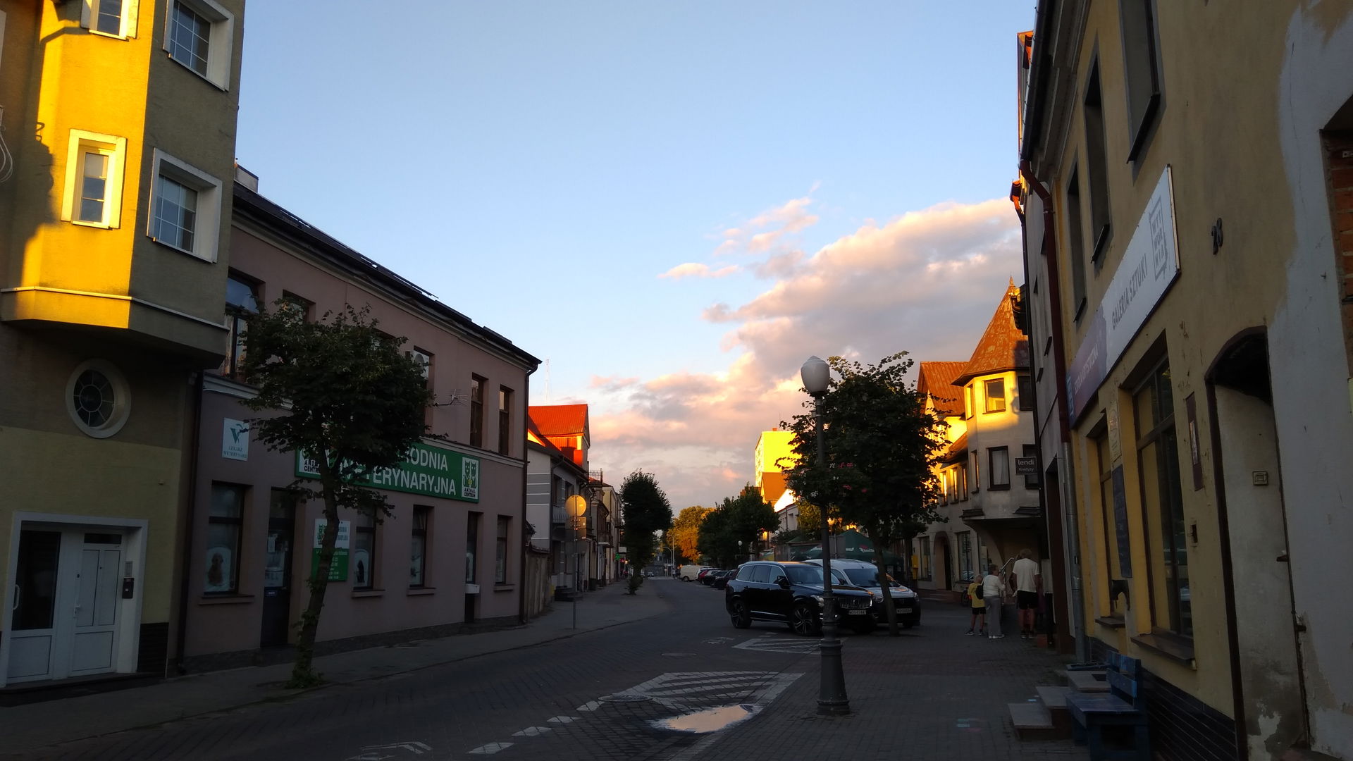 Głowackiego street, Ostrołęka's promenade. Veterinary clinic an…