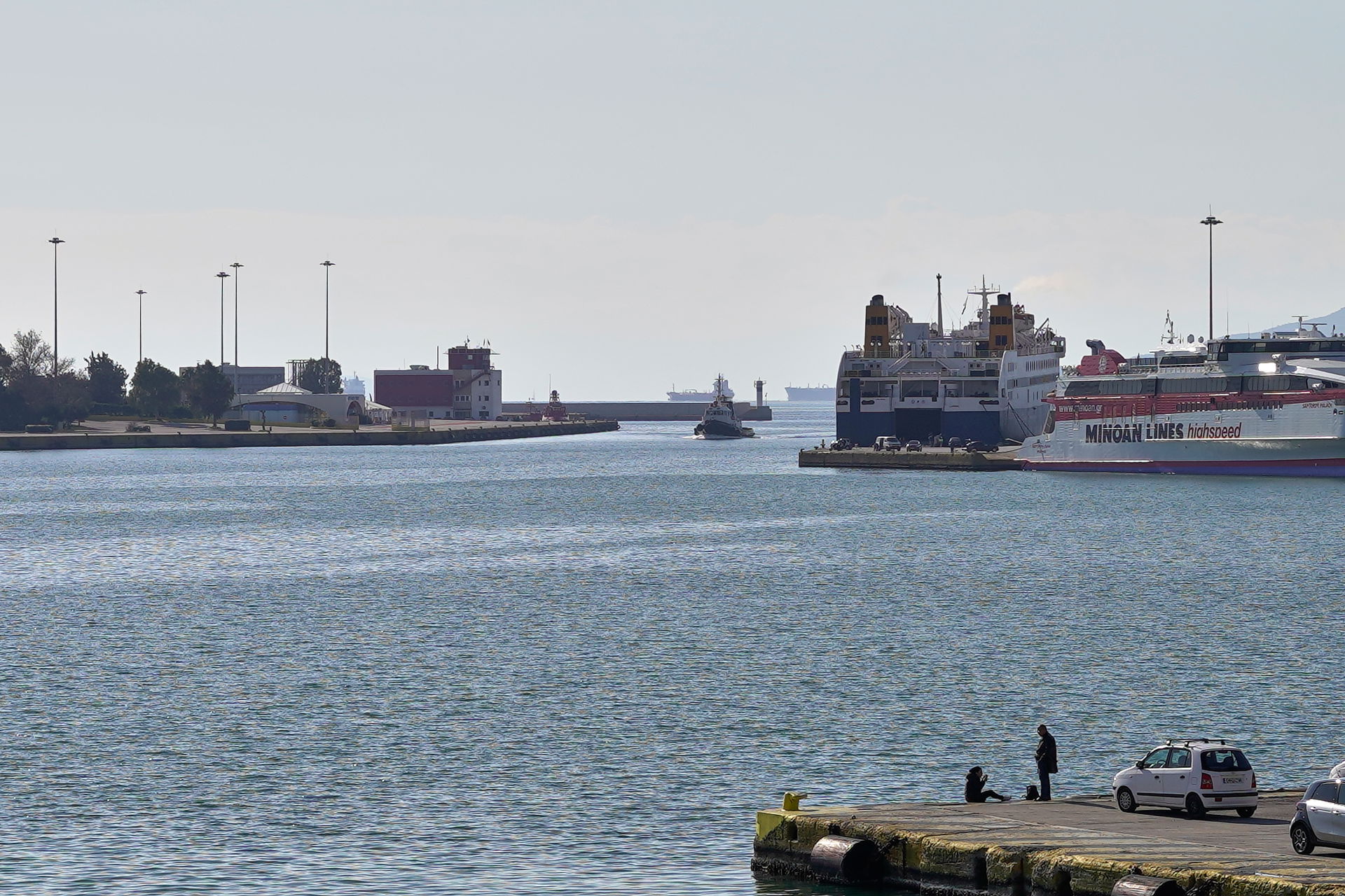 The harbor of Piraeus on February 9, 2020.
