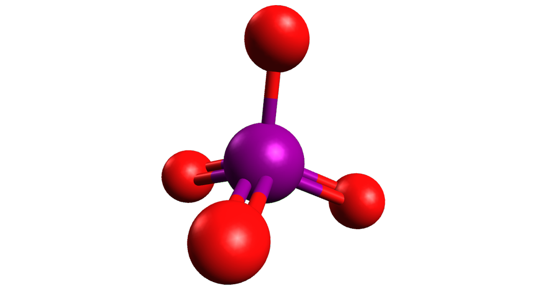 Struttura 3D dell'anione metaperiodato