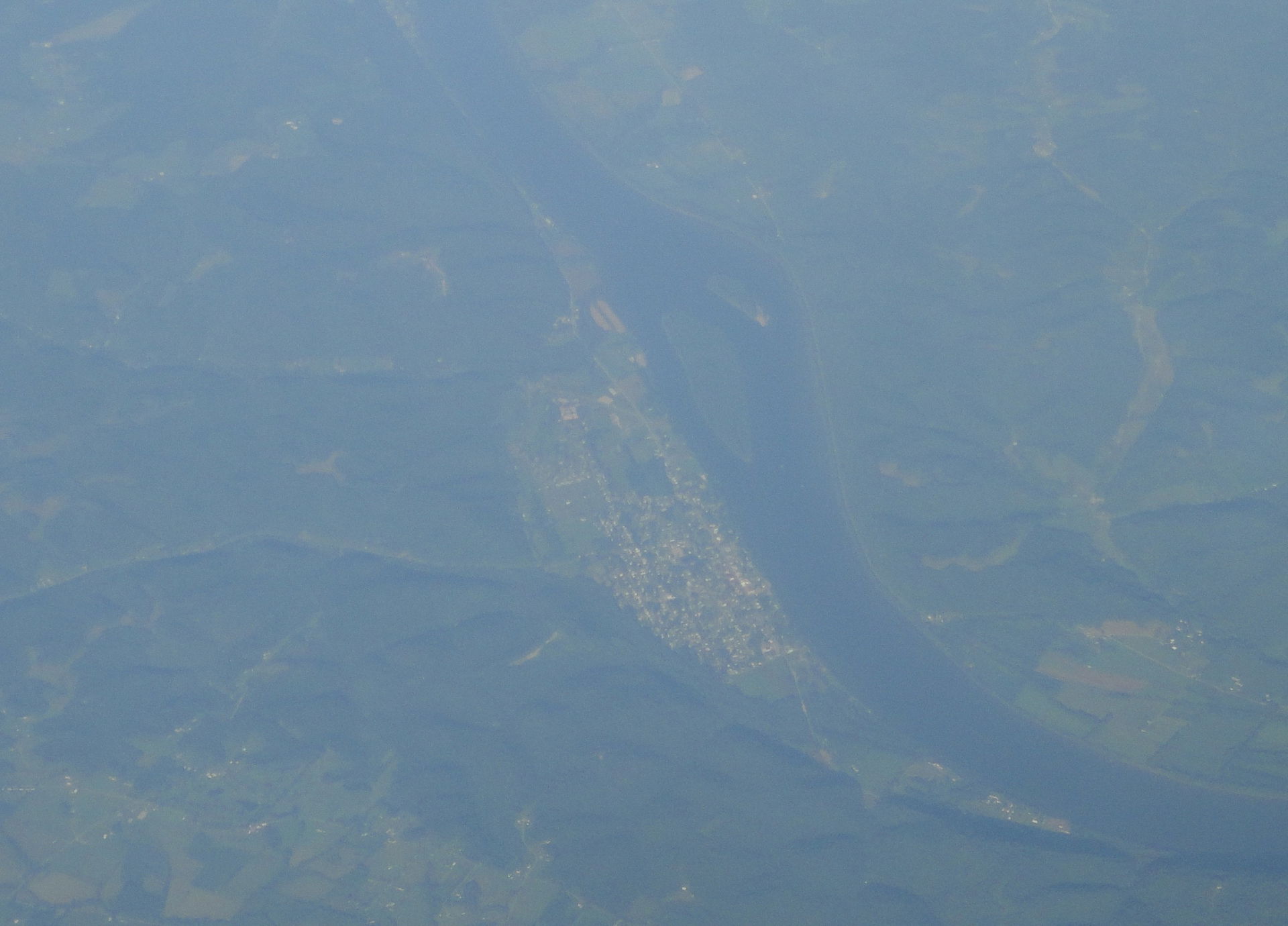 A picture of Manchester, Ohio I took while aboard a commercial …