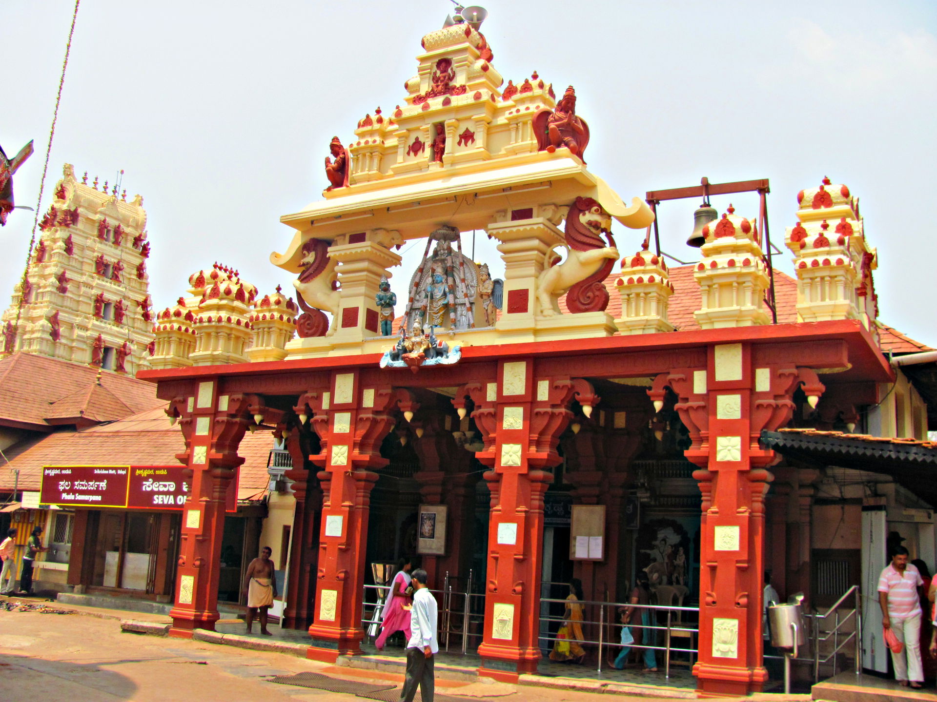 The famous Lord Krishna temple situated in the town of Udupi, K…