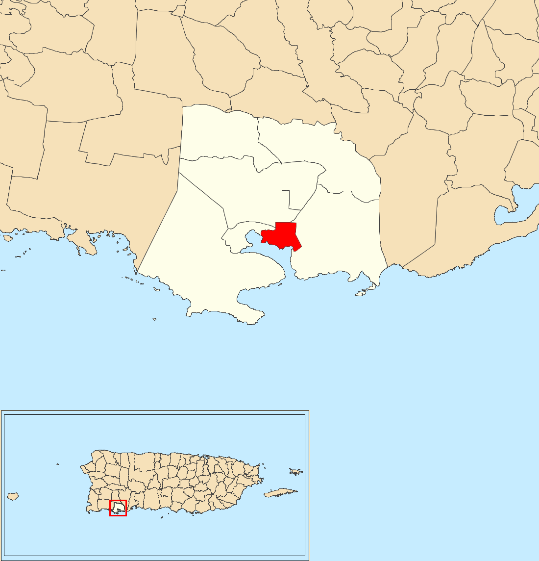 Guánica barrio-pueblo, Guánica, Puerto Rico locator map