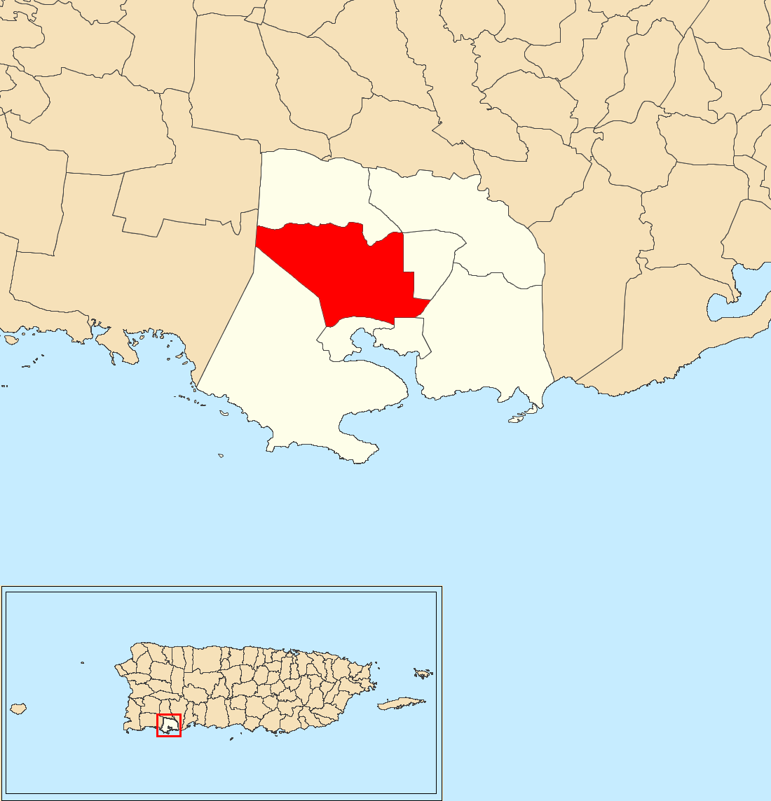 Ciénaga, Guánica, Puerto Rico locator map