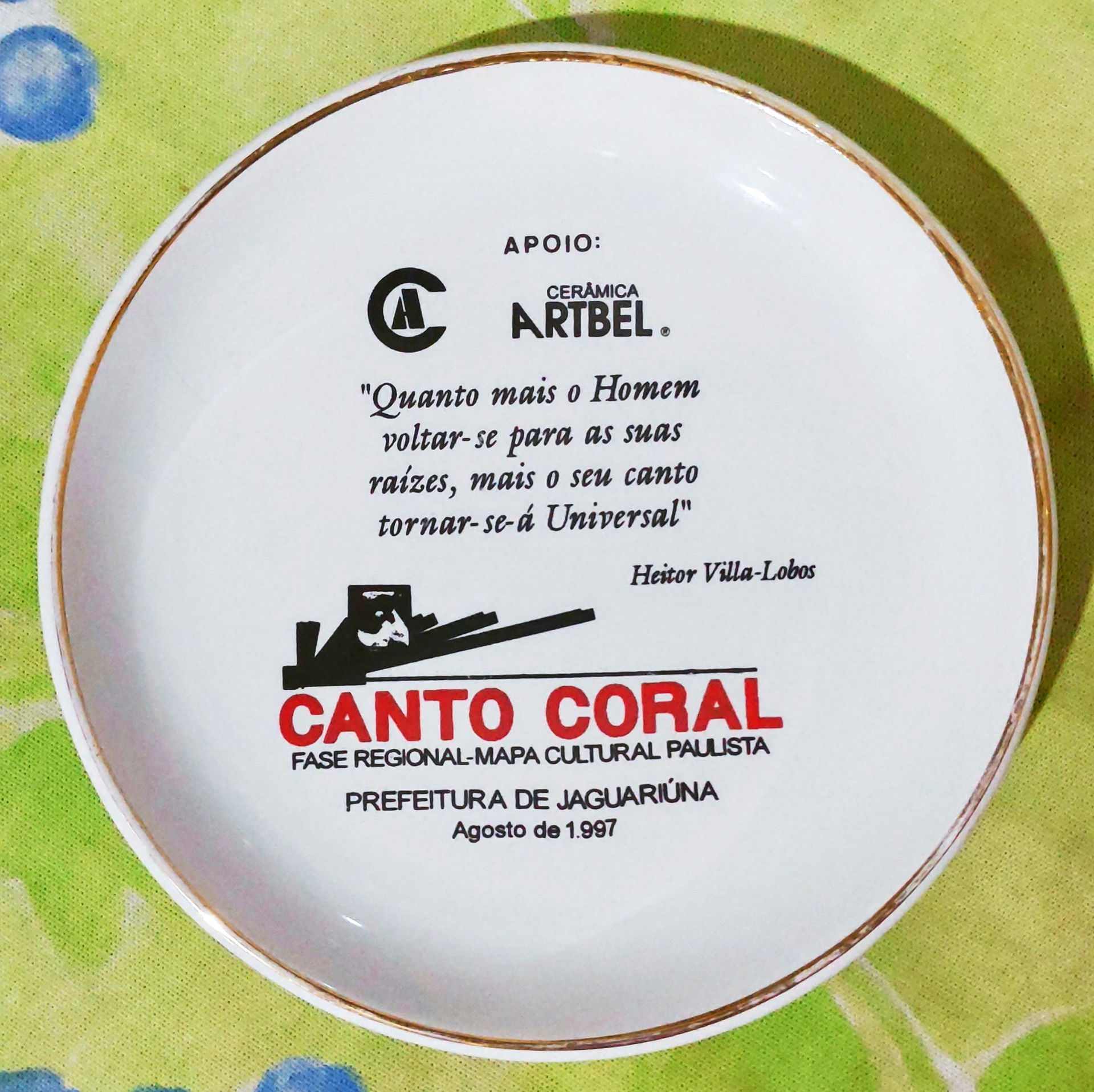 Locally made porcelain given as a gift to the participants of t…