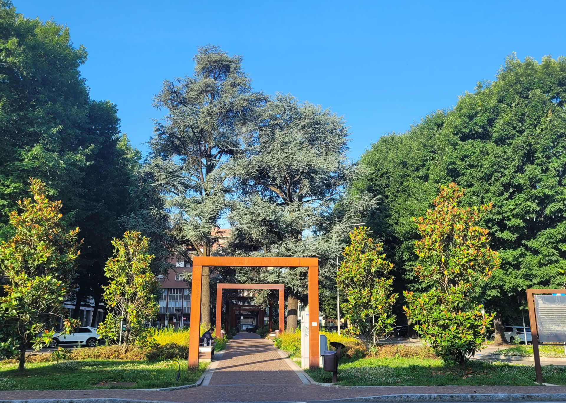 Square in front of the station at Gallarate