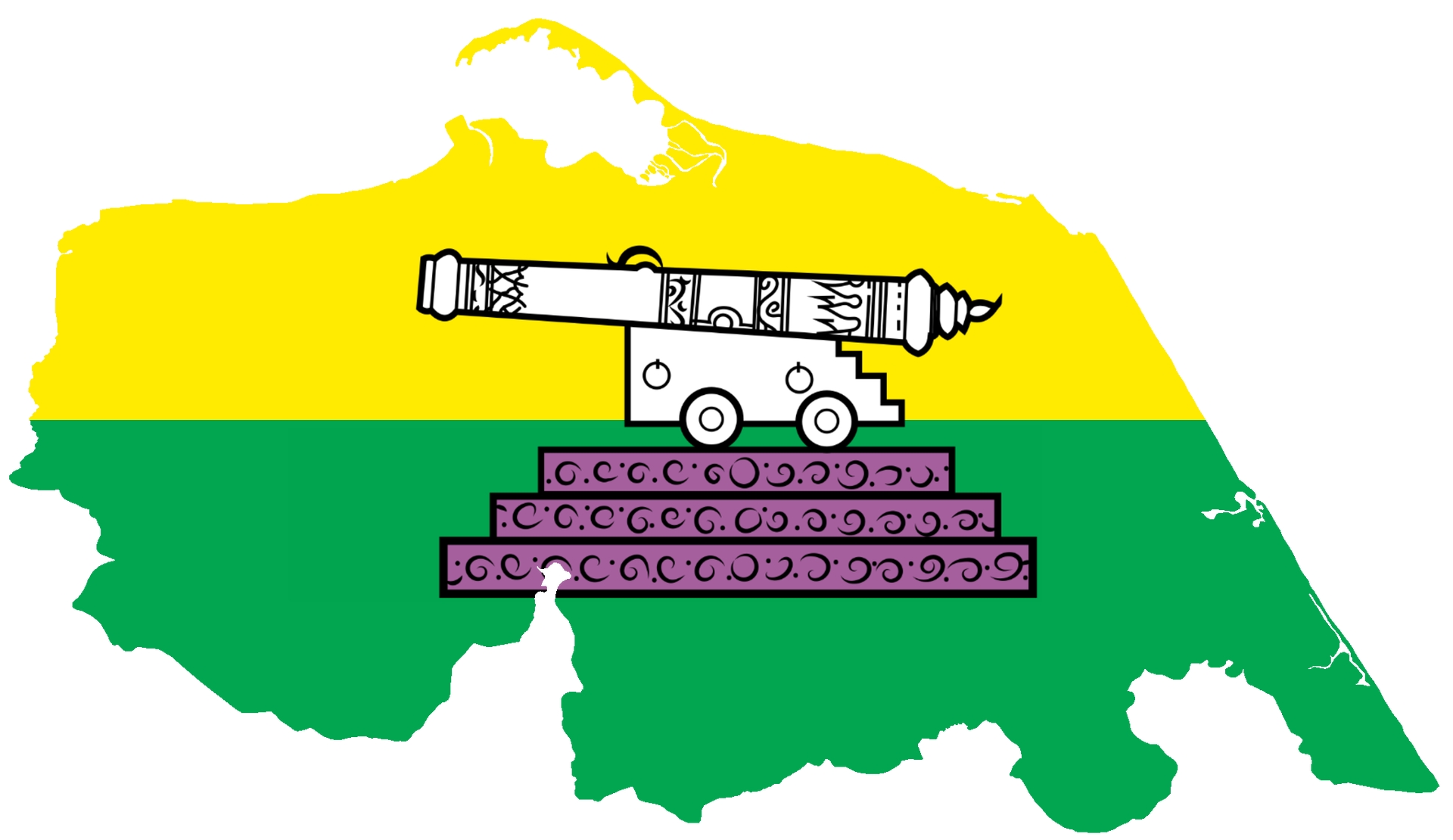 Pattani province Flag map