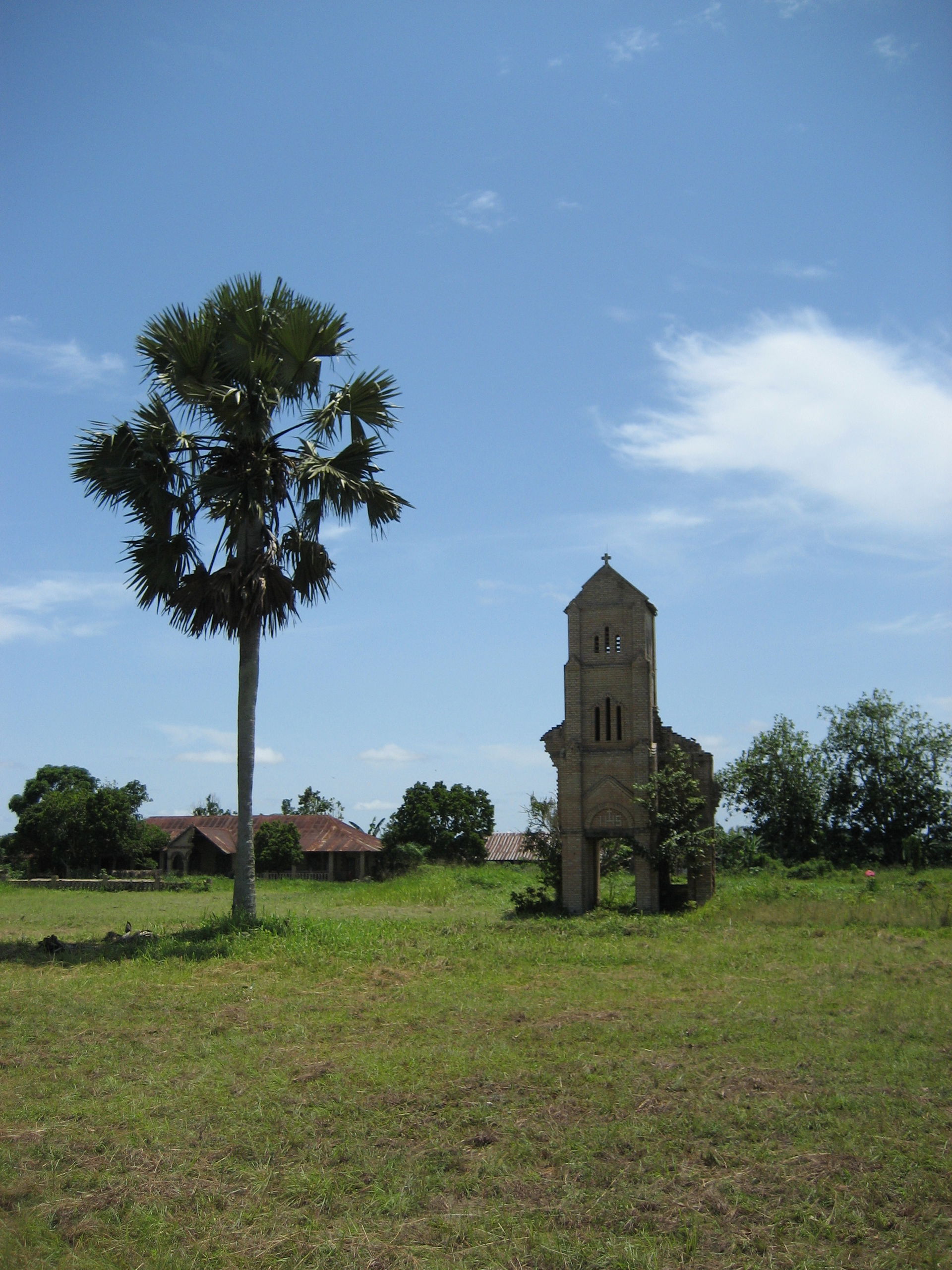 Ruins of the former church of Makoua, Republic of the Congo, to…