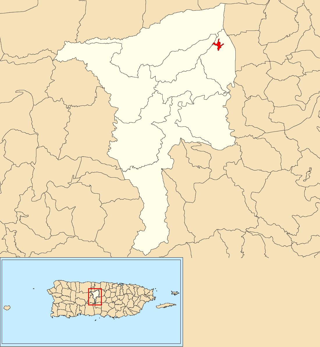 Ciales barrio-pueblo, Ciales, Puerto Rico locator map