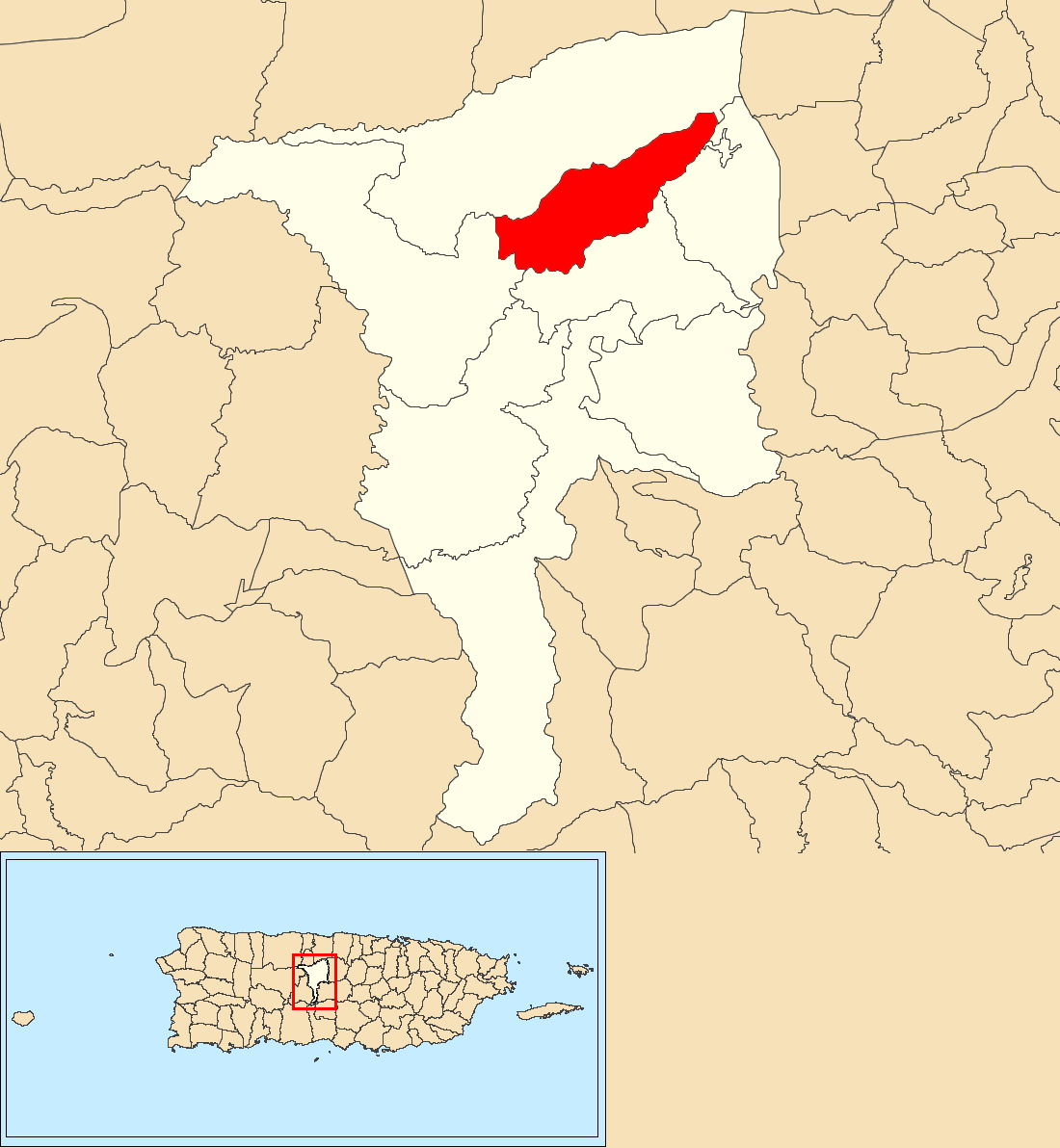 Cordillera, Ciales, Puerto Rico locator map