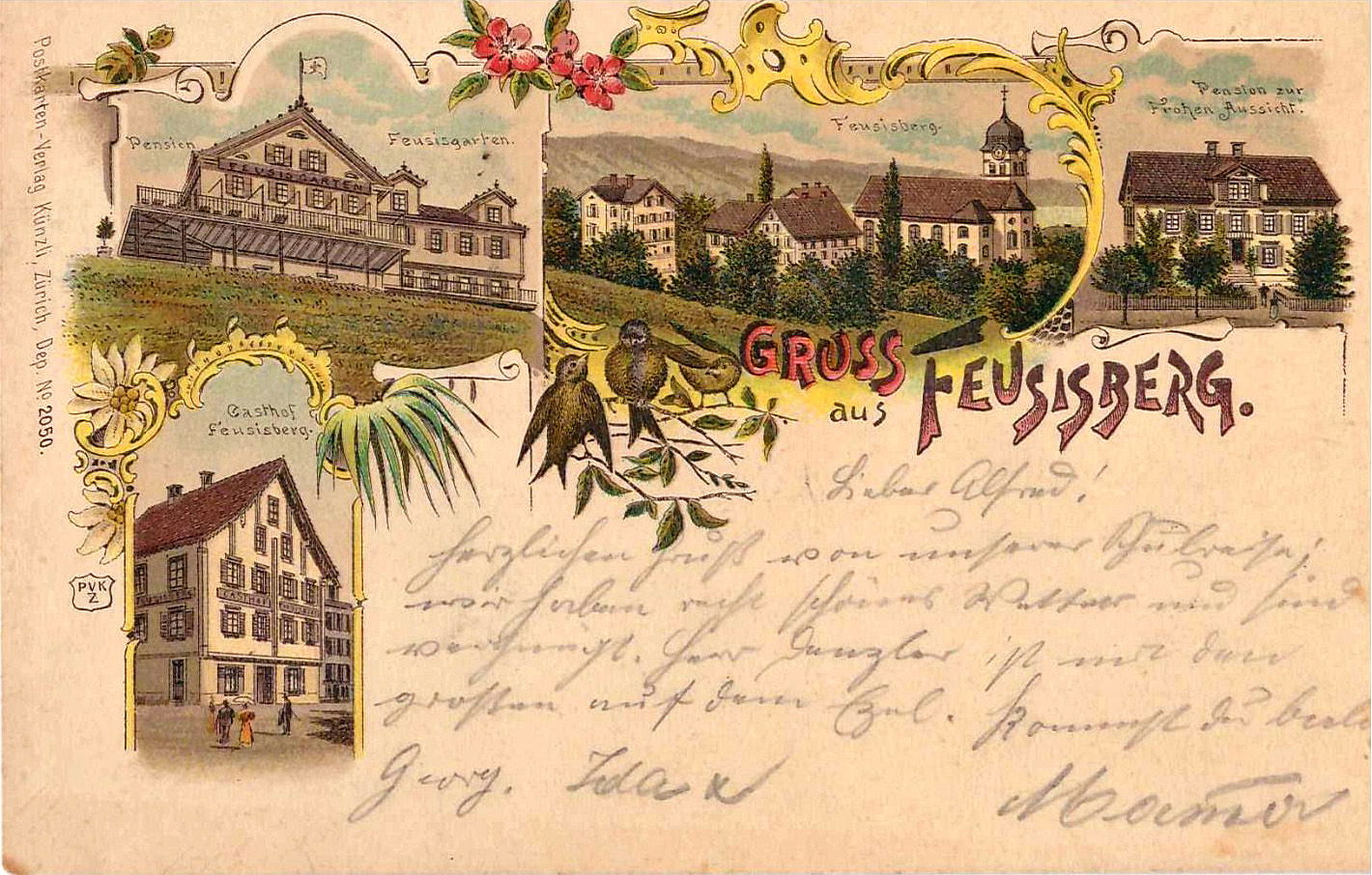 Postcard of Feusisberg, Switzerland, 1907