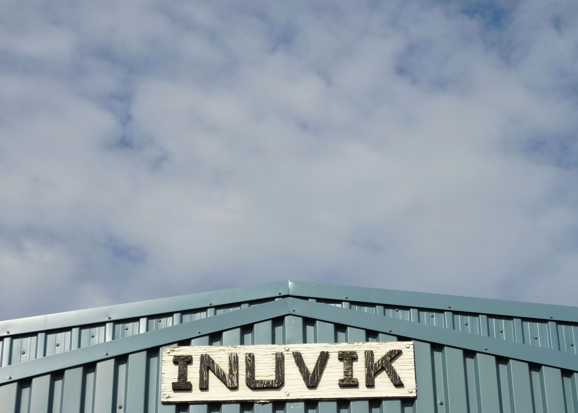 Inuvik Sign against Sky - Inuvik - Northwest Territories - Cana…