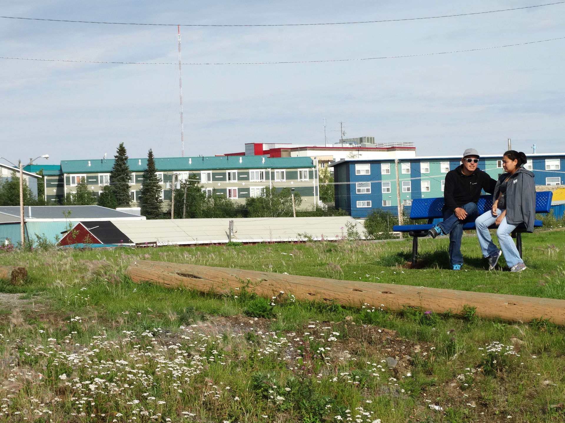 Street Scene with Couple - Inuvik - Northwest Territories - Can…