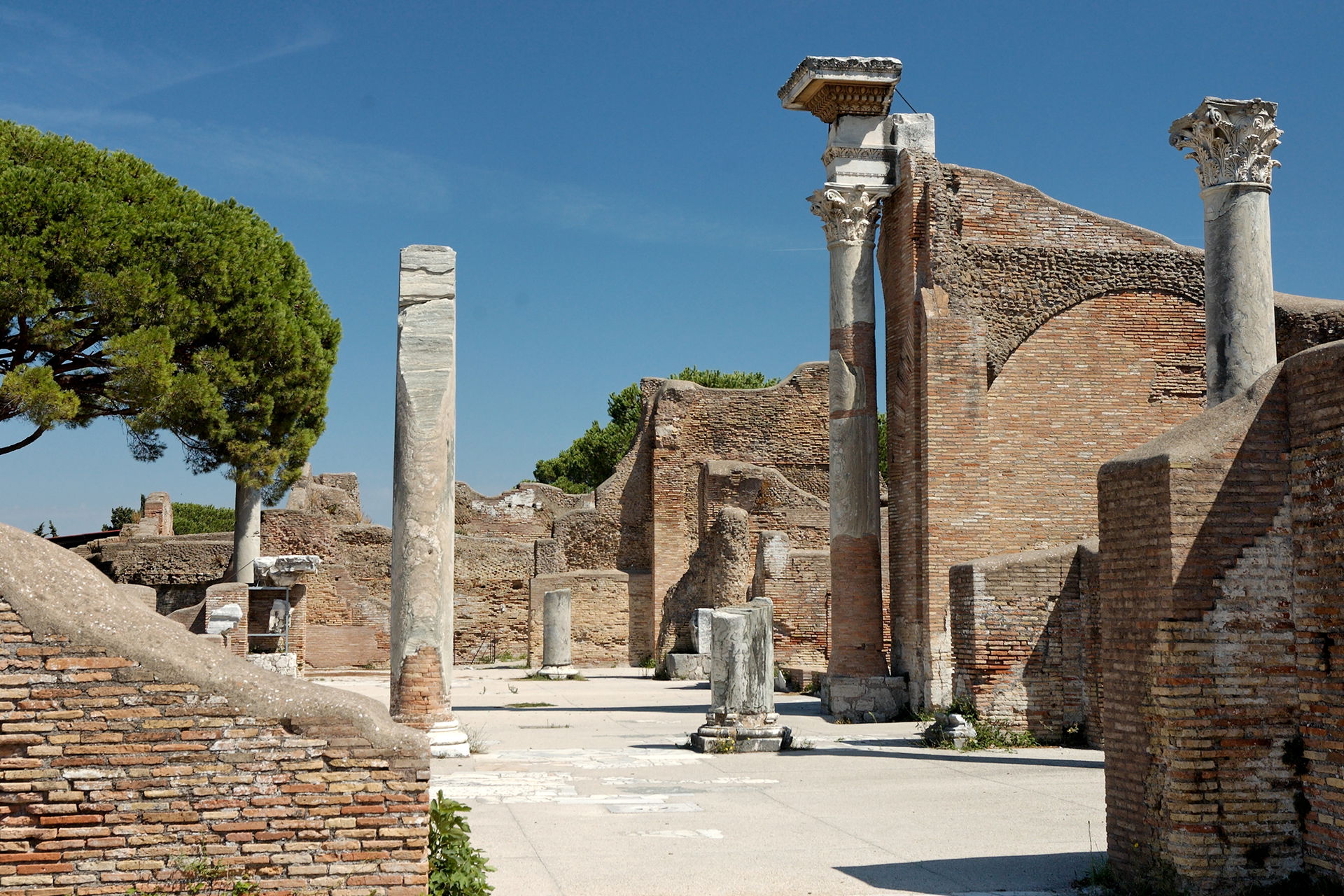 View of the frigidarium of the Baths of the Forum (Terme del Fo…