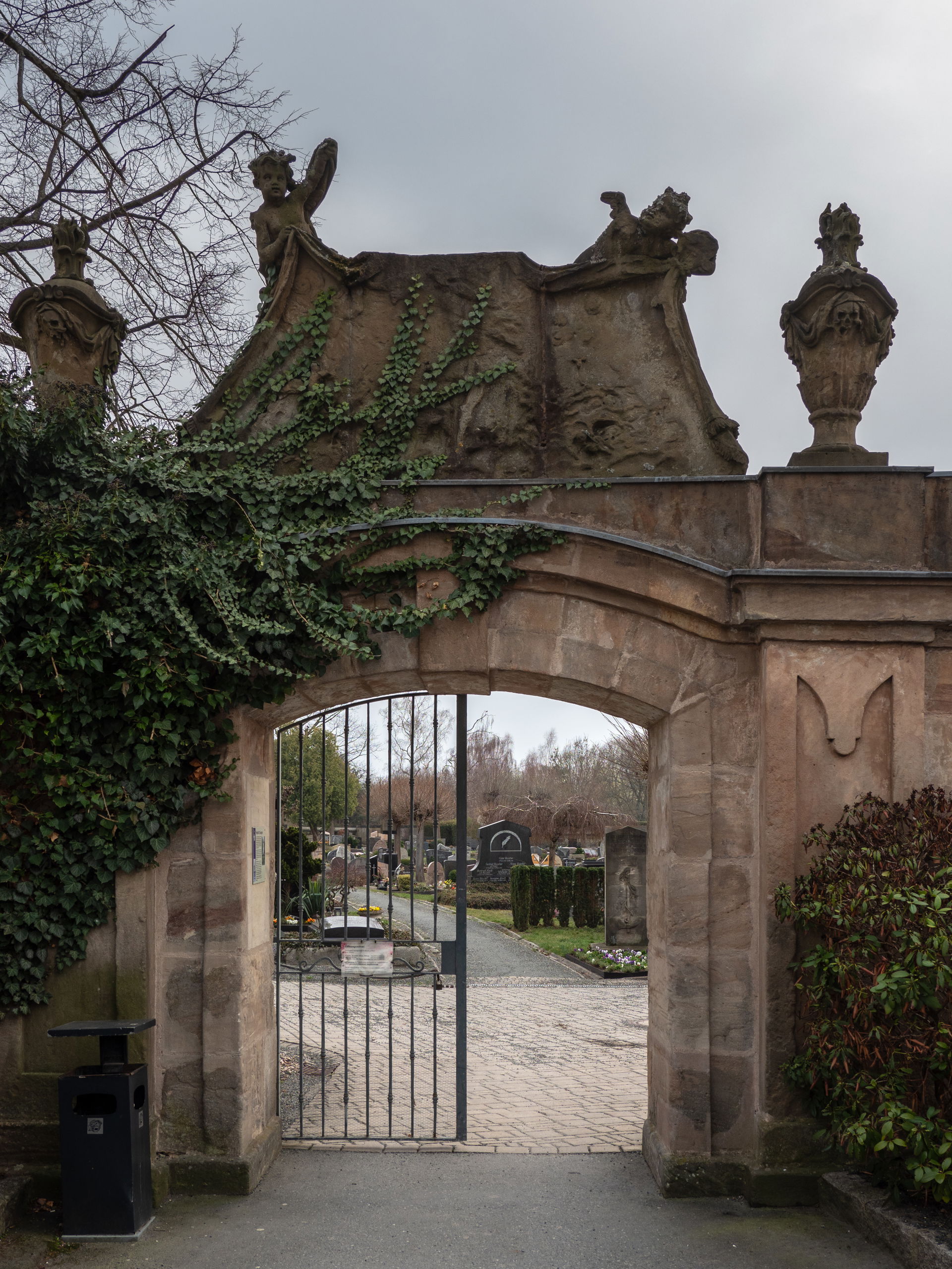 Gate to the cemetery Sankt Georgen in Bayreuth