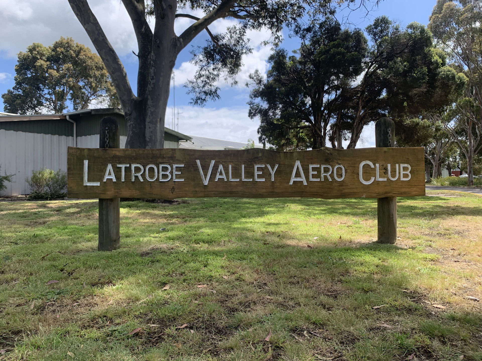 Latrobe Valley Aero Club sign at YLTV