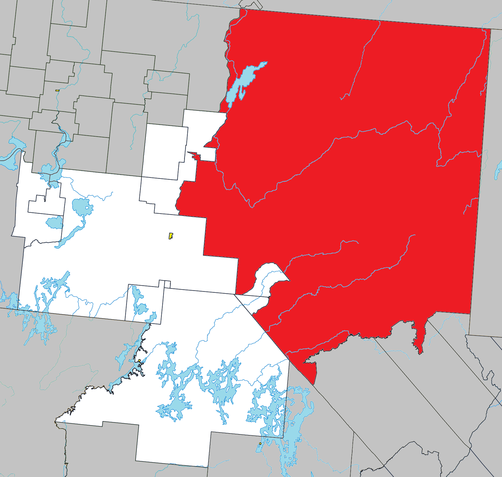 Location of Senneterre (city), Quebec within La Vallée-de-l'Or …