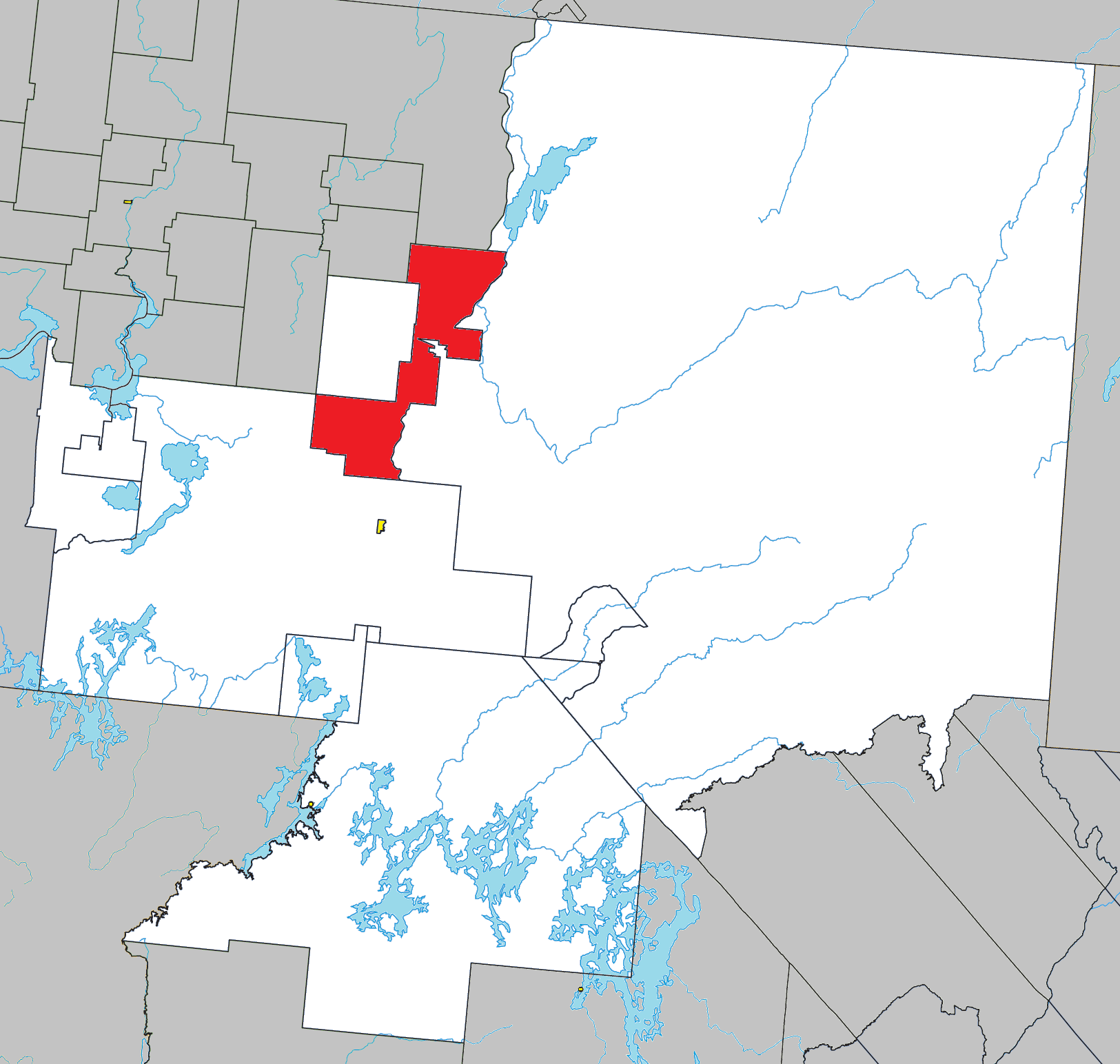 Location of Senneterre (parish), Quebec within La Vallée-de-l'O…