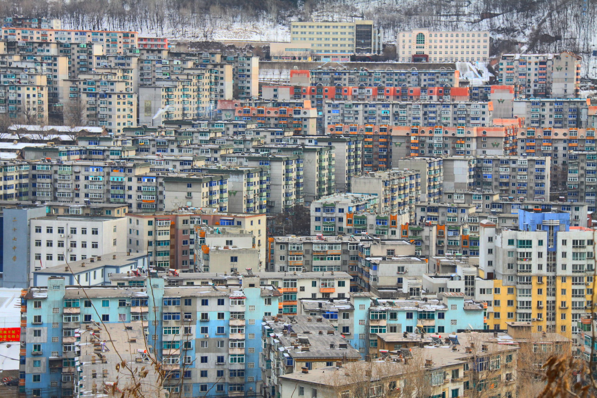 alter Hausbestand in Benxi, China