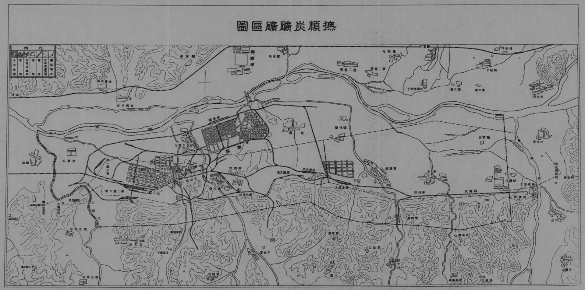 Map of Fushun circa 1928