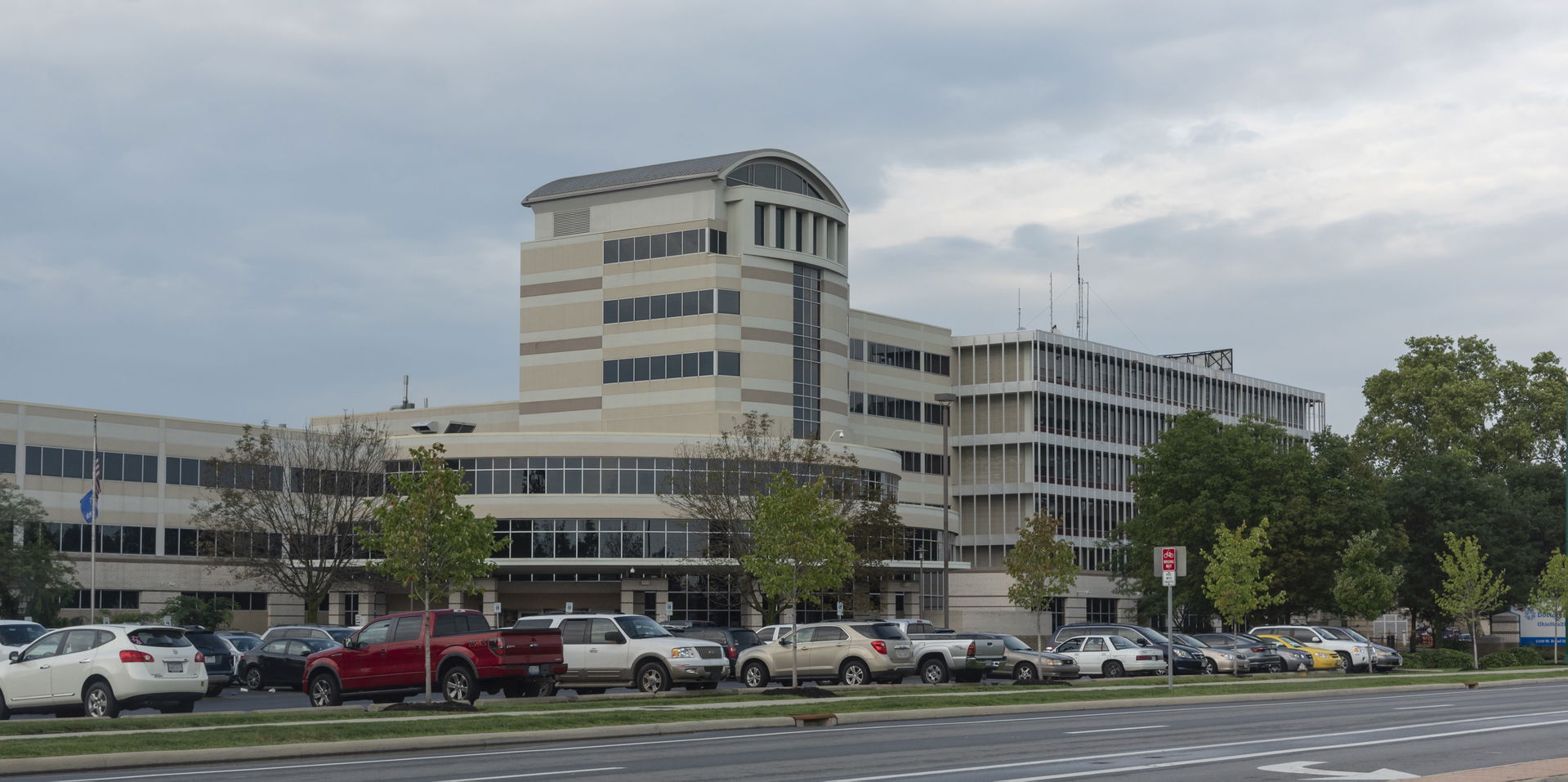 A southwest view of the front of Doctors Hospital, located on B…