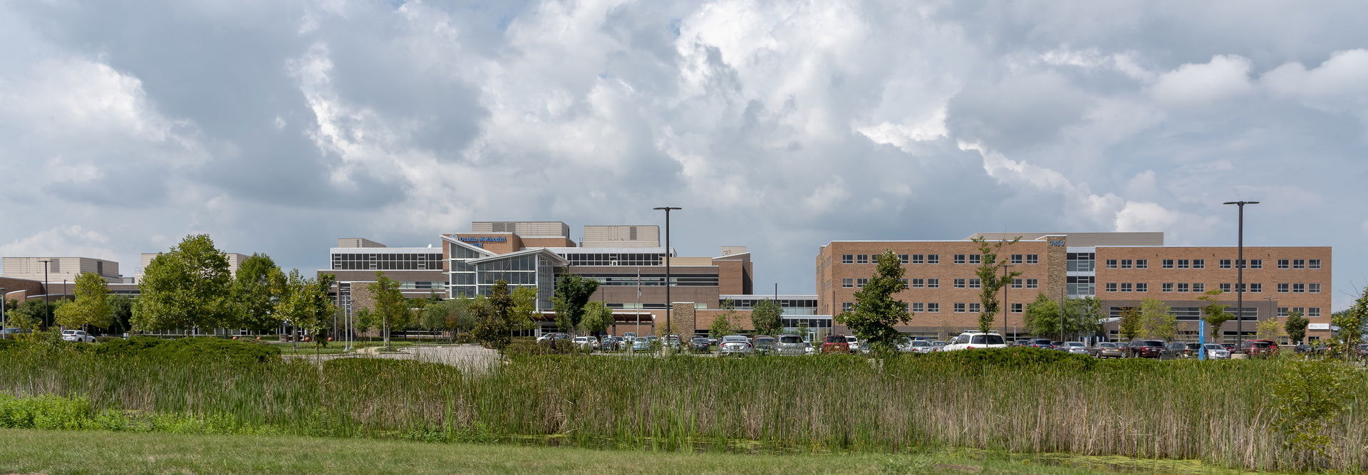 Front profile Dublin Methodist Hospital located in Dublin, Ohio.
