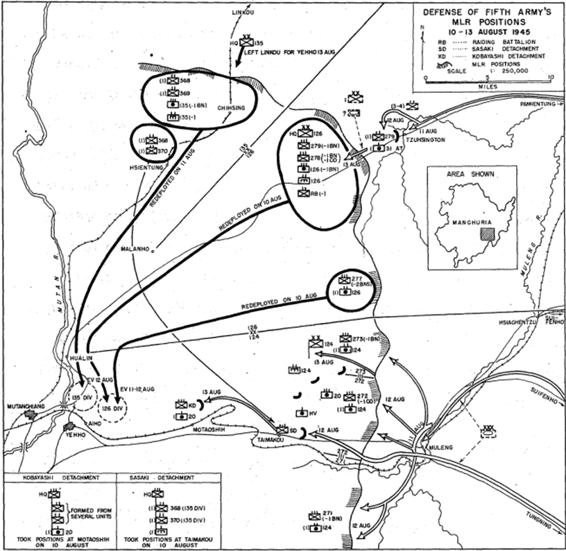 Japanese forces withdraw from their initial defense perimeter t…