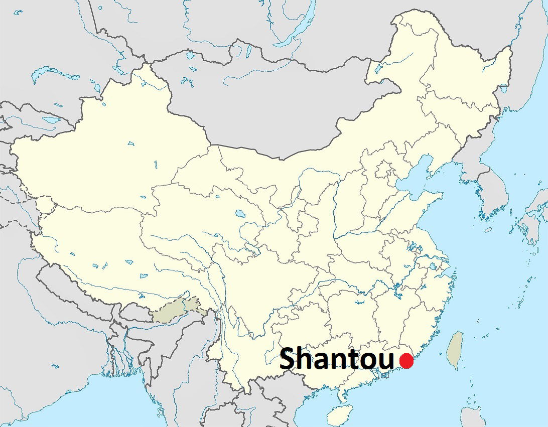 Location MAP Shantou City, Guangdong Province China. Based on a…