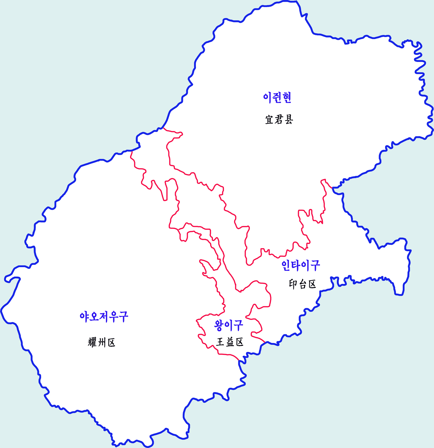 통촨시 행정구역