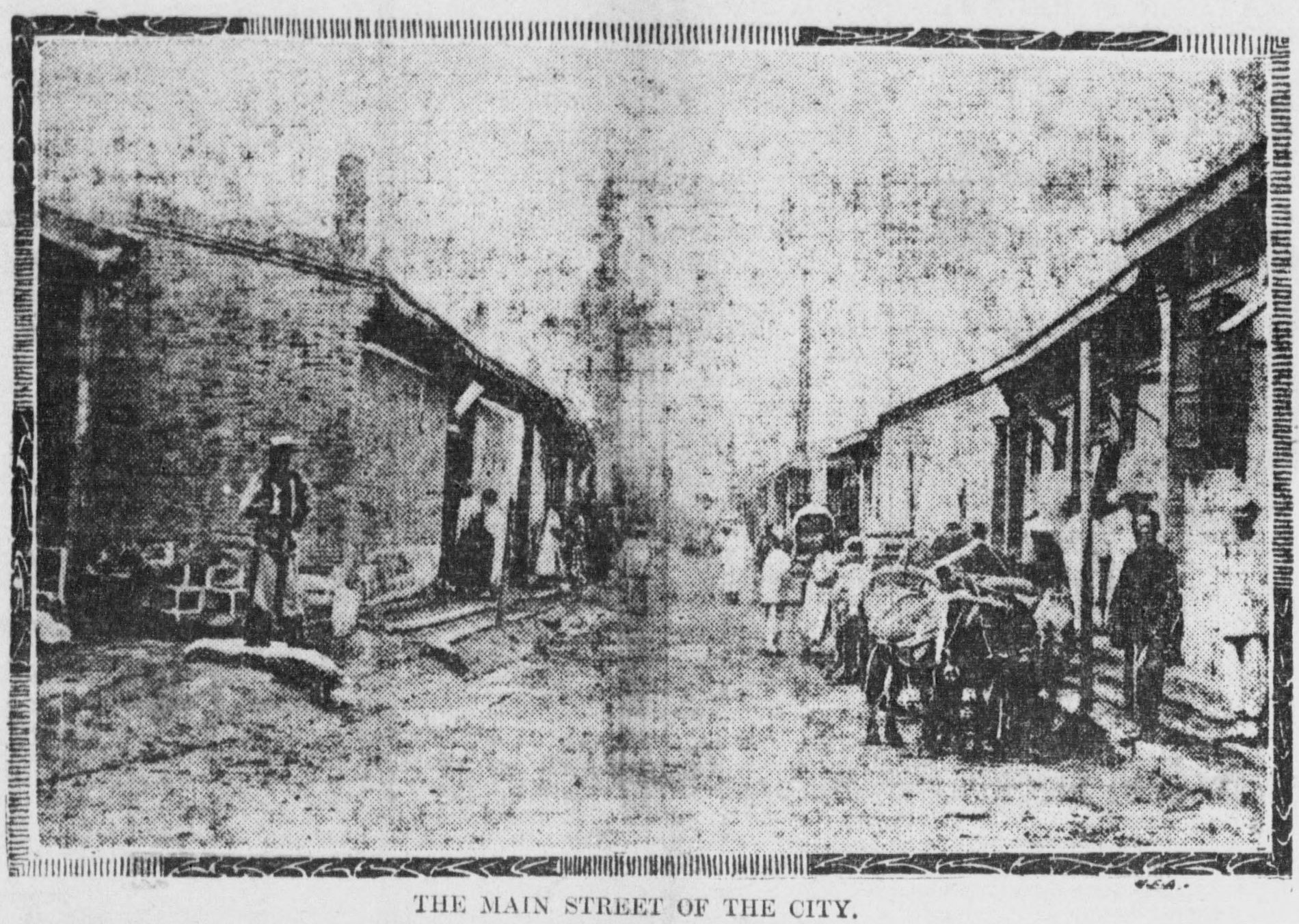 the main street in Newchwang in 1904