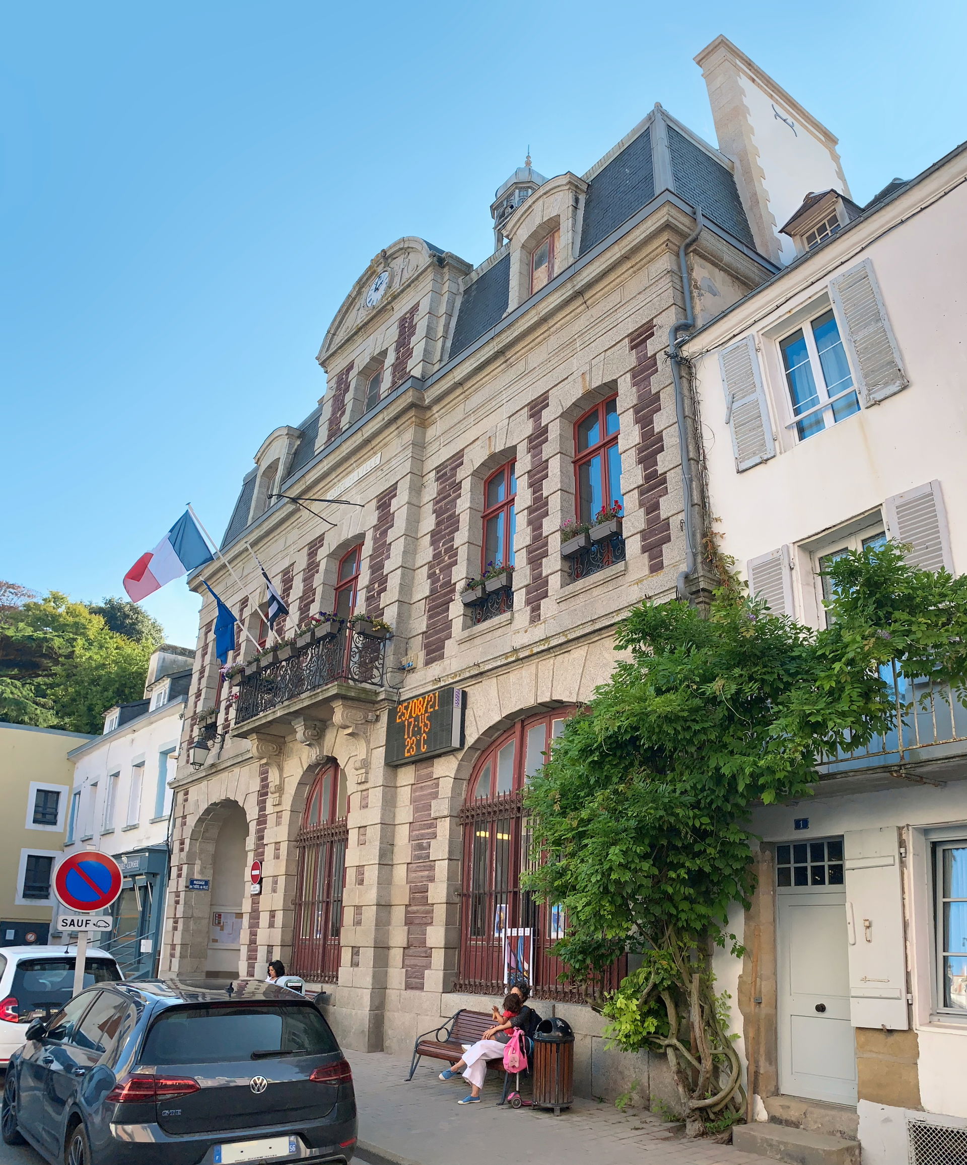 The City Hall of Le Palais in Belle-Île-en-Mer on August 25, 20…