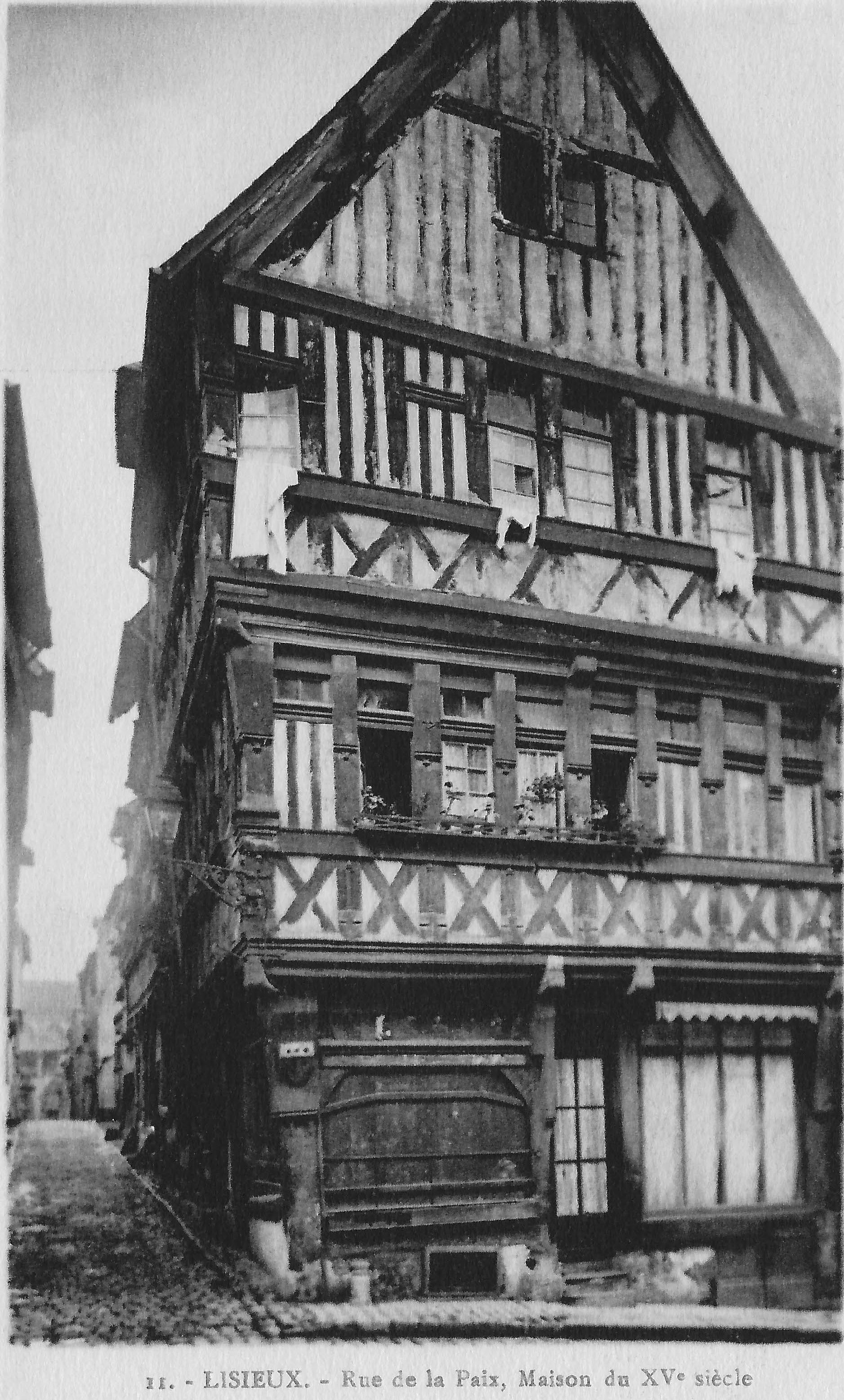 Briefkaart oud huis van de XVde eeuw